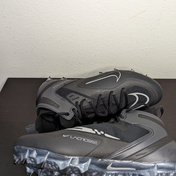 Men's Nike Alpha Huarache 8 Elite Lacrosse Cleats CW4440-011 BLACK - Picture 8 of 8